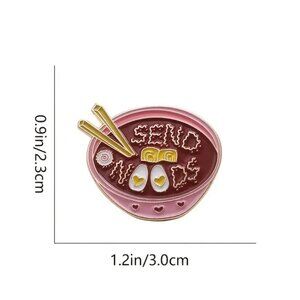 3 for $20** (all individual pins!)”Send Noods” Cheeky Comical Pin